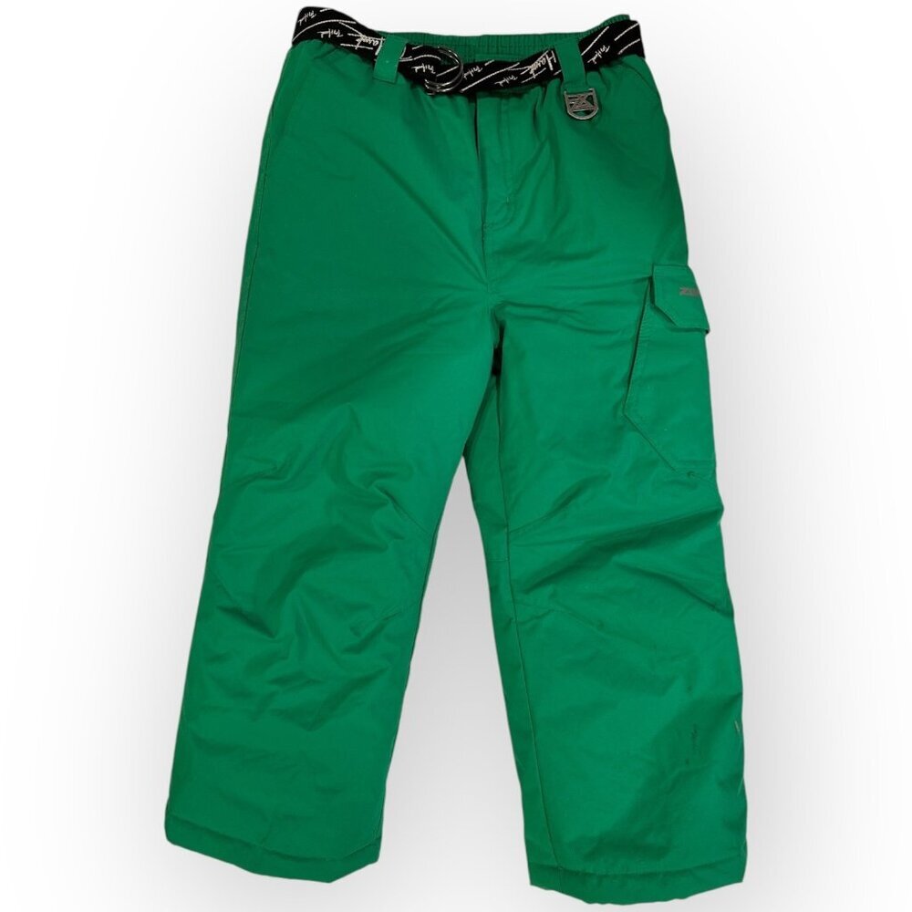 ZeroXposur Snow Pants Belt Elastic Waist Cargo Pocket Green Size Boys 7 Large